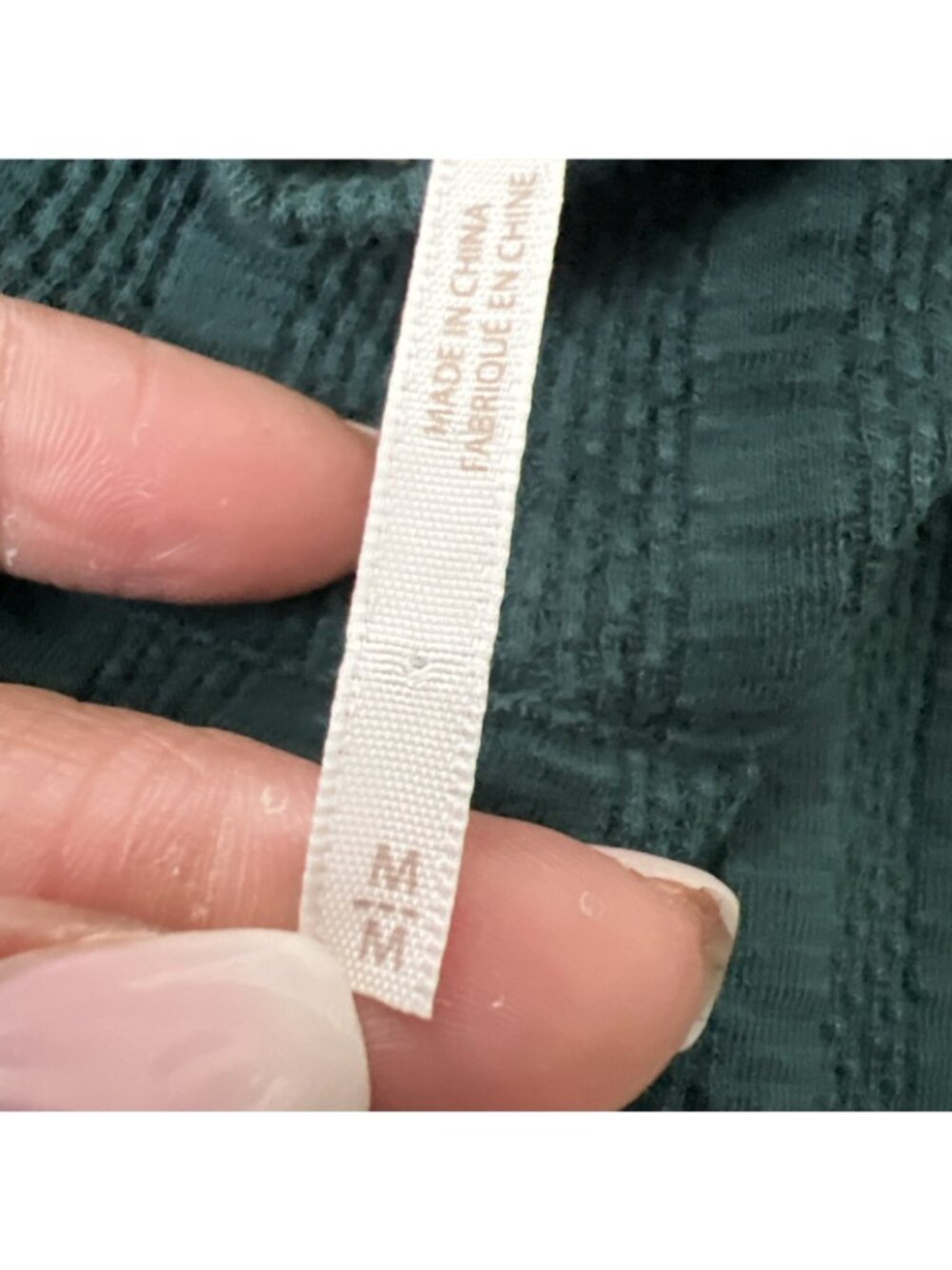 Free People Suki Scarf Tie Open Back Ribbed Top Womens‎ M Green Long Sleeve - Picture 4 of 13